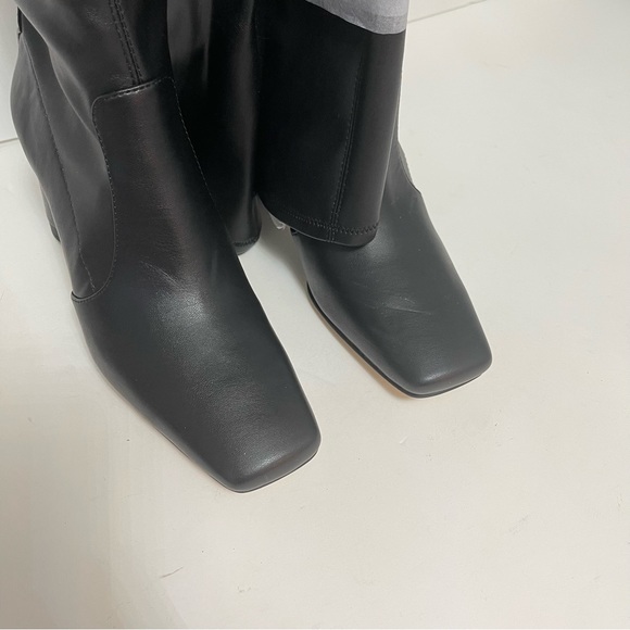 Franco Sarto Black Faux Leather Pisaboot Over The Knee Boots- New N Box- Reemoly - Picture 9 of 16